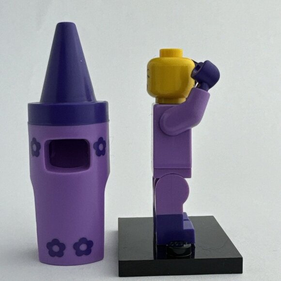 Lego Crayon Girl Minifigure w Base Purple 71023 coltlm2 Lego Movie 2 - Picture 4 of 8